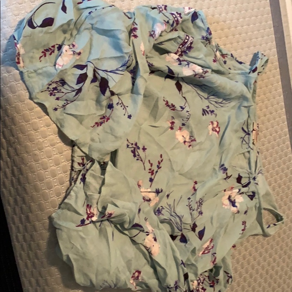 Cute blue floral blouse